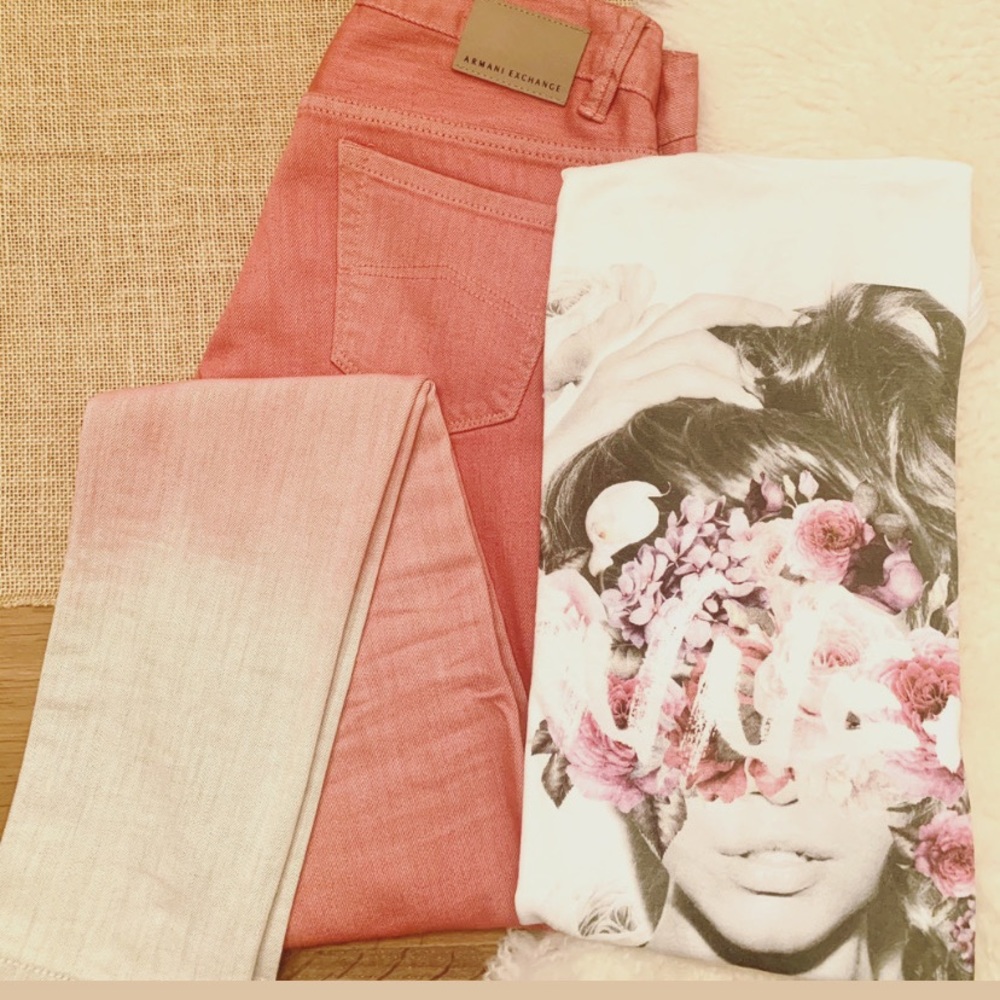 A/X OMBRÉ JEANS SIZE 0 31 inseam